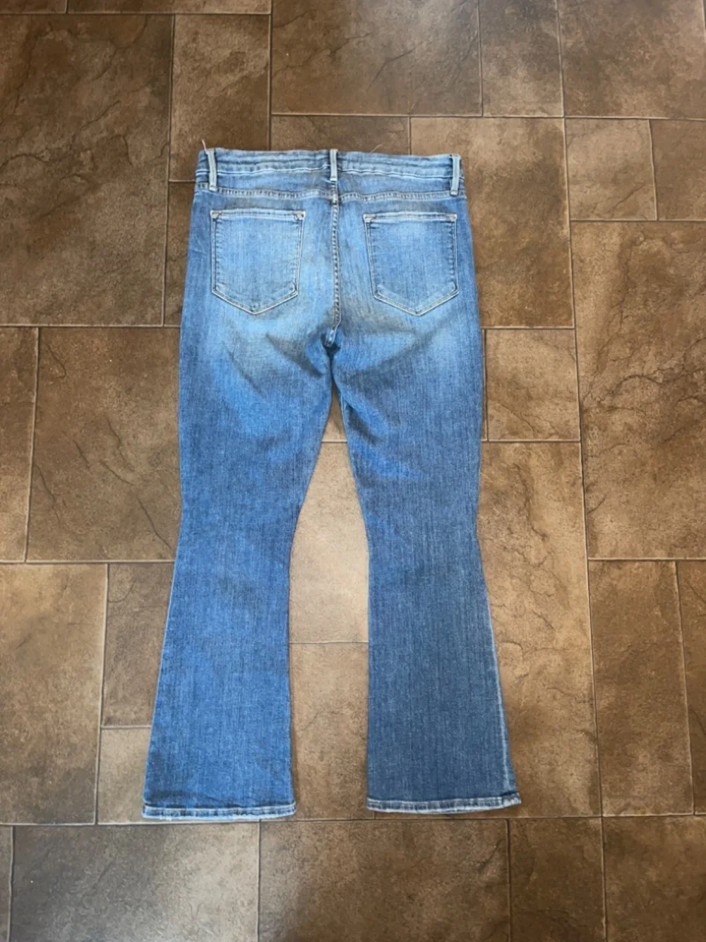 Frame Women's Denim Jeans Le Crop Mini Boot Distressed Stony Creek Size 31 - Picture 8 of 10